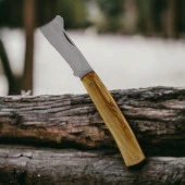 Ahşap Saplı Bıçak Düz Çakı Aşı Bıçağı Profesyonel Çelik Tepeli Uçlu Bağ Ağaç Budama Aşı Çakısı 180 mm - 5