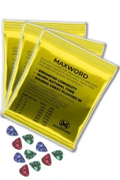 Maxword GT-Acoustic-3X Kaliteli Akustik Gitar Teli 3 Takım Set (10 Pena Hediye) - 2
