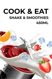 Cook&Eat Şarjlı Portatif Taşınabilir Buz Kırıcı Karıştırıcı El Blenderi S-POW - 4