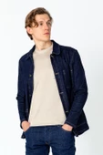 CEKMON Erkek Regular Fit Denim Dokuma Sade Rahat Yağlı Kot Ceket - 12