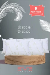 Eve Tekstil Eve 6 Adet Bamboo Kılıflı Silikon Elyaf Yastık 50cm X 70 Cm 800 Gr thumbnail 1