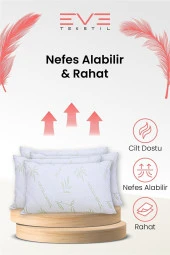 Eve Tekstil Eve 6 Adet Bamboo Kılıflı Silikon Elyaf Yastık 50cm X 70 Cm 800 Gr thumbnail 5