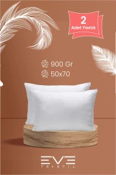 Eve Tekstil 2 Adet Roll Pack Microfiber Silikon Yastık 50x70 900 gr - 1