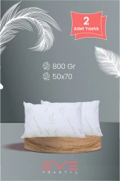 Eve Tekstil Eve 2 Adet Bamboo Kılıflı Silikon Elyaf Yastık 50cm X 70 Cm 800 gr thumbnail 1