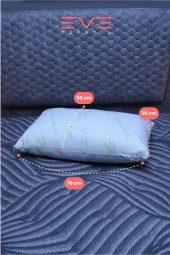 Eve Tekstil Eve 2 Adet Bamboo Kılıflı Silikon Elyaf Yastık 50cm X 70 Cm 800 gr thumbnail 2