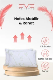 Eve Tekstil Eve 2 Adet Bamboo Kılıflı Silikon Elyaf Yastık 50cm X 70 Cm 800 gr thumbnail 4
