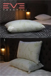 Eve Tekstil Eve 2 Adet Bamboo Kılıflı Silikon Elyaf Yastık 50cm X 70 Cm 800 gr thumbnail 5