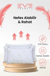 Eve Tekstil Eve 4 Adet Bamboo Kılıflı Silikon Elyaf Yastık 50cm X 70 Cm 800 gr - 5