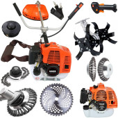 Mager Benzinli Yan Tip 52 cc 9.9 Hp Tırpan Çapalama Aparatı ve Dört Başlık Full+Full Set - 1