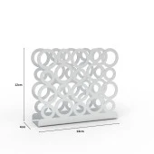 Modern Halka Tasarımıyla Zarif Sofralar: Gümüş Renk Metal Peçetelik - 1