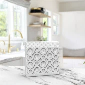 Modern Halka Tasarımıyla Zarif Sofralar: Gümüş Renk Metal Peçetelik - 2