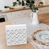 Modern Halka Tasarımıyla Zarif Sofralar: Gümüş Renk Metal Peçetelik - 6