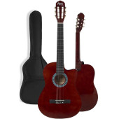 Midex CG-395BR Kahve Renk Kesik Klasik Gitar 4/4 Yetişkin Boy Sap Ayarlı Full Set - 2