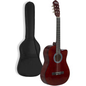 Midex CG-395BR Kahve Renk Kesik Klasik Gitar 4/4 Yetişkin Boy Sap Ayarlı Full Set - 3