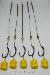 SR SazanRig Yüzen Çift Mısırlı Hazır Rig Takımı ( 5 Li Set) thumbnail 1