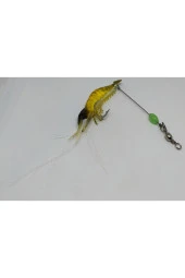 SR SazanRig Karides Shrimp Sahte Silikon Balık Yemi Fosforlu Kancalı 7.5 Cm - 2