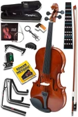Midex CVL-744-STYS Profesyonel 4/4 Full Keman Seti (Yastık Stand Tuner Susturucu Reçine Çanta Tel Yay) thumbnail 1