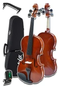 Midex CVL-744-NTYS Profesyonel 4/4 Full Keman Seti (Yastık Nota Sehpası Tuner Susturucu Reçine Çanta Tel Yay) thumbnail 3