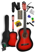 Midex CG-36RD-PAK Kaliteli 36 İnç 3/4 Juniur Çocuk Gitarı 8-12 Yaş Arası (Tuner Çanta Capo Askı Nota Sticker Pena Metod) thumbnail 1