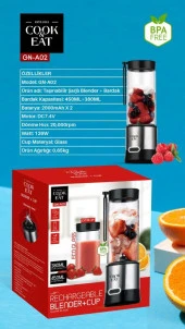 Cook Eat 450Ml + 380Ml Taşınabilir Şarjlı Metal Kişişel Blender GN-A02 - 6