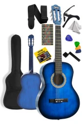 Midex CG-36BL Kaliteli 36 İnç 3/4 Juniur Çocuk Gitarı 8-12 Yaş Arası (Çanta Askı Capo Nota Sticker Pena Metod) thumbnail 1
