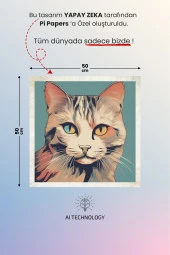 Vintage Kedi Posteri - Premium Baskı, Yapışkansız Tutunan Akıllı Kağıt Poster (yapay Zeka Tasarım) thumbnail 2