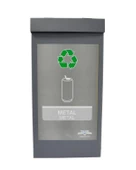 Geri Dönüşüm Kutusu - Sıfır Atık Kutusu Gri (METAL) - 2