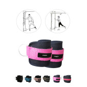 Spor Byfit Ayak Bilek Kayışı D-Ring Fitness Ağırlık Çekiş Aparatı - FUŞYA - 1