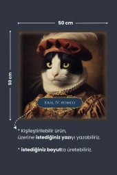 İki Renkli Kedi Poster, Statik Kağıt Premium Baskı Poster, Siyah Beyaz Kedi, Yapay Zeka Tasarım thumbnail 5