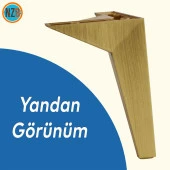 Mobilya Kanepe Sehpa TV Ünitesi Baza Koltuk Ayağı Çekyat Renk Sarı Eskitme 15 cm Ayak thumbnail 2