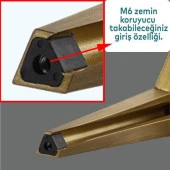 Mobilya Kanepe Sehpa TV Ünitesi Baza Koltuk Ayağı Çekyat Renk Sarı Eskitme 15 cm Ayak thumbnail 3