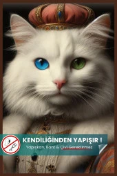 Van Kedisi Poster, Yüksek Çözünürlüklü Statik Akıllı Kağıt Poster, Van Kedisi, Yapay Zeka Tasarım thumbnail 1