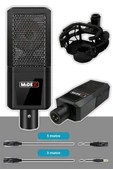 Midex MX-2020 White Power Paket-2 Stüdyo Mikrofon Şarjlı Ses Kartı Kulaklık Stand (Kayıt ve Canlı Yayın) - 2