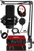 Midex MX-2020 Mikrofon + GLX-500 Ses Kartı + RS-30 Stereo Kulaklık Seti thumbnail 1