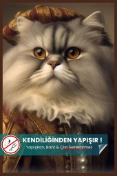 İran Kedisi Posteri, Soylu Kedi Posteri, Yüksek Çözünürlüklü Akıllı Kağıt Poster,Yapay Zeka Tasarım thumbnail 1