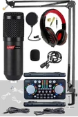 Lastvoice BM800 Persuasive Paket-1 Stüdyo Mikrofon Ses Kartı Kulaklık Stand (Kayıt ve Canlı Yayın) - 1