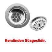 Süzgeçli Geniş Kafalı Körüklü İşyeri Yemekhane Evye Sifonu Gider Borusu S Tipi Akordiyon Plastik 15-35 cm - 3