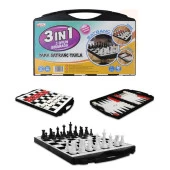 3lü Oyun Seti (Dama, Tavla, Satranç) Taşımalı - 1