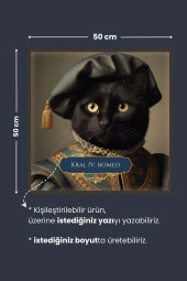 Soylu Kara Kedi Poster, Premium Baskı Poster, Siyah Kedi, Statik Akıllı Kağıt (Yapay Zeka Tasarım) thumbnail 2