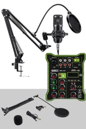Lastvoice BM800 Functional Paket-1 Stüdyo Mikrofon Ses Kartlı Mikser Kulaklık Stand - 2
