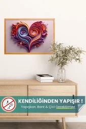 Renkli Kalp Poster Yapışkansız Statik Tutunan İnovaitf Akıllı Kağıt Poster thumbnail 1