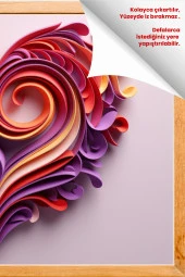 Renkli Kalp Poster Yapışkansız Statik Tutunan İnovaitf Akıllı Kağıt Poster thumbnail 2