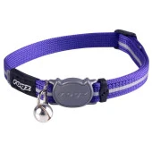 Rogz Catz AlleyCat Halsband S Paars SmallMet Safeloc - 1