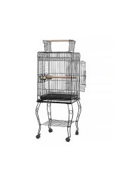 Qh Pet Papağan Kafesi Açılır Çatılı Siyah 51x51x129 159079 - 1