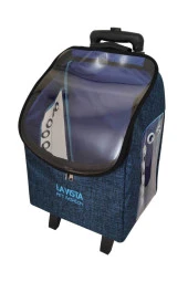 Kedi Köpek Çekçekli Taşıma Çantası Valizi "mavi thumbnail 3