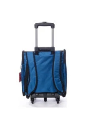 Volmin Petshop Çekçekli Kedi Köpek Valizi Mavi thumbnail 3