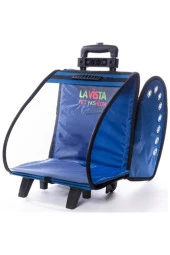 Volmin Petshop Çekçekli Kedi Köpek Valizi Mavi thumbnail 4