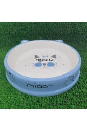 Volmin Petshop Kedi Desenli Seramik Mama Kabı - 3