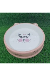 Volmin Petshop Kedi Desenli Seramik Mama Kabı - 4
