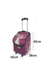 Valiz Pet Taşıma Çantası Gri 32x26x42h Cm - 2